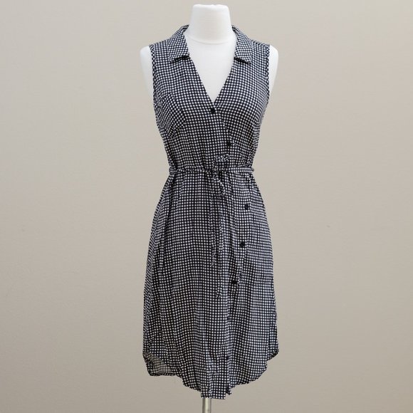 Anthropologie TYLHO Rayon Dress in Gingham Checkered Print XS - Picture 2 of 15